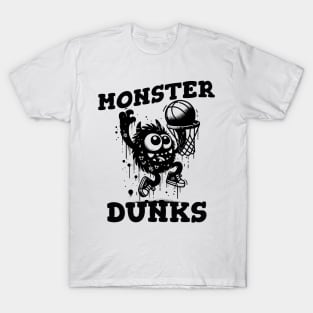 Monster Dunks! 🏀 Funny Basketball Monster T-Shirt